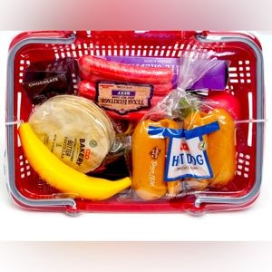 H‑E‑B Kids Play Food Basket - Red